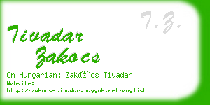 tivadar zakocs business card